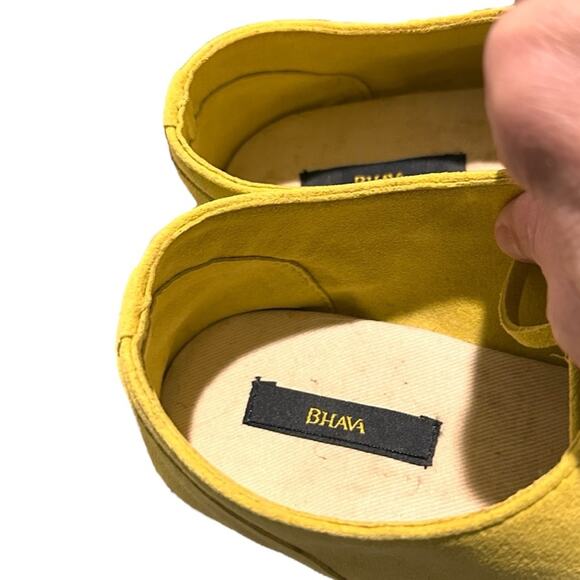 Bhava Yellow Vegan Suede Oxford Jazz Shoes, size 10 - Picture 2 of 6